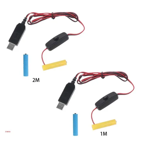 nana 3v AAA Eliminador De Energia USB Substituir 2x Baterias Por Interruptor