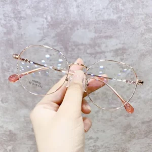 Óculos De Luz AntiAzul Para Estudantes Feminino E Masculino Jelly Cat Ear Glasses Armação Redonda Simples