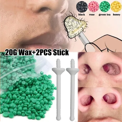 Kit De Depilação Do Nariz Cera Portátil Eficaz E Segura Aparador De Pêlos Nasais Para Homens Mulheres Ferramenta De Limpeza Braço Facial