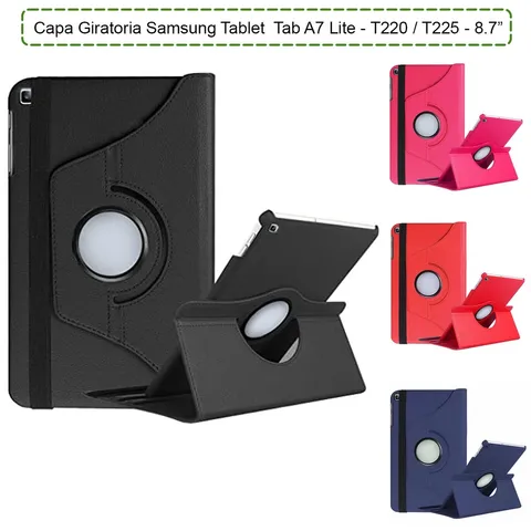 Capa Giratória Tablet Samsung Galaxy Tab A7 Lite T220 T225 87 Polegadas