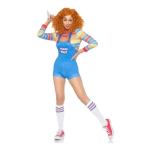 Halloween Boneca Fantasia De Chucky doll Carnaval Fantasma Assustador Bebê Menina Feia