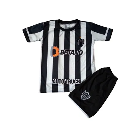 Imperdível Conjunto Infantil Time Atlético Mineiro Camiseta e Shorts Compre