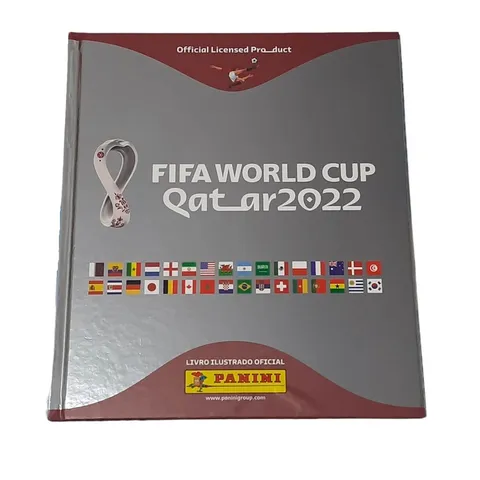 Álbum Capa Dura Prata Oficial Copa Do Mundo Qatar 2022 c Box