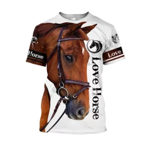 2023 Nova Camiseta De Cavalo Impressão 3D Quente Para Homens Unisexo Moda Feminina ONeck Loose Casual Manga Curta Roupas