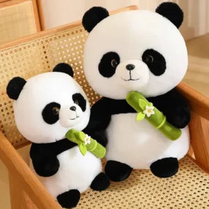 Panda Fofo Com Pelúcia De Bambu Tubo De