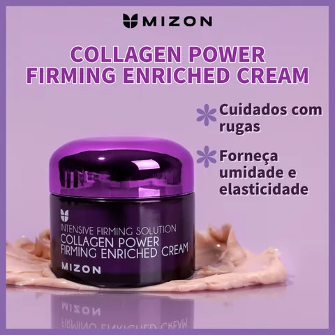 MIZON Collagen Power Firming Enriched Cream 50ml NãoOleoso Hidrata Sua Pele