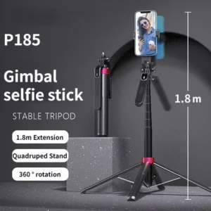 Suporte De Tripé Sem Fio Selfie Stick P185 18M Dobrável Monopod Para Câmeras De Ação Gopro Smartphones Equilibrar Disparo Estável Ao Vivo