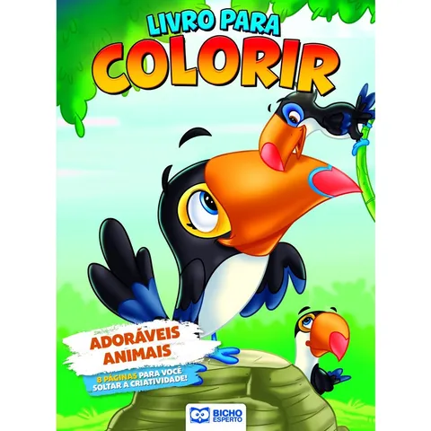 Livro Para Colorir Animais Da Floresta Adoráveis Animais