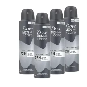 Kit 4 Desodorantes Dove MenCare Antitranspirante Aerossol Sem Perfume 150ml