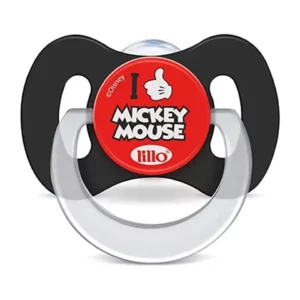 Chupeta Funny Disney Bico Silicone Mickey 6m Preto Lillo