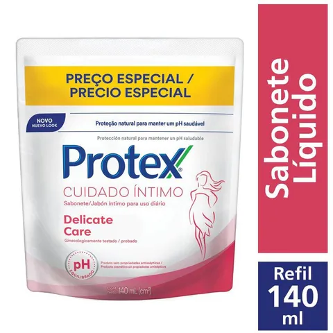 Sabonete Líquido Protex Delicate Care Íntimo Refil 140ml