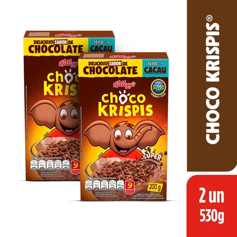 Combo Cereal Choco Krispis Chocolate 530G Com 2 Unidades