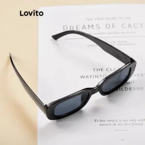 KOLs Top PickLovito Óculos de Sol Casual Simples Armação Quadrada Clássica com Óculos