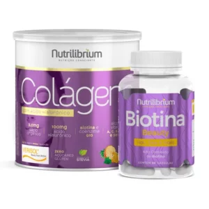 Kit Colágeno Verisol Com Ácido Hialurônico Premium Biotina Nutrilibrium