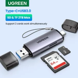 UGREEN Leitor De Cartões USB 30 Para SD Micro TF Adaptador De Cartão De Memória PC Acessórios Notebook MultiInteligente