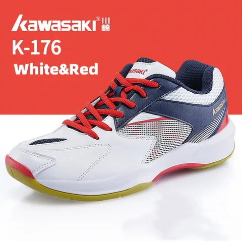 Tênis Kawasaki Badminton K176 Red Homens E Mulheres De Alto Elástico Resistente Ao Desgaste Calçados Esportivos Leves Respiráveis