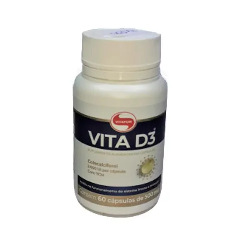 Vitamina D3 2000 Ui Vitafor 60 Cápsulas De 500mg