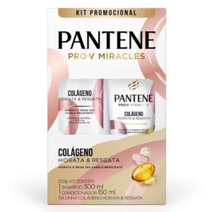 Kit Pantene Shampoo 300ml Condicionador 150ml Colágeno