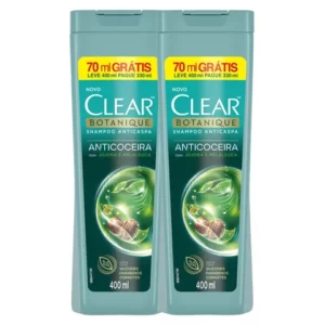 Kit 2X Shampoo Clear Anticaspa e Anticoceira Botanique Leve 400ml Pague 3