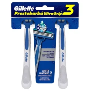 Aparelho de Barbear Descartável Gillette Prestobarba UltraGrip 3 c2 Unidades