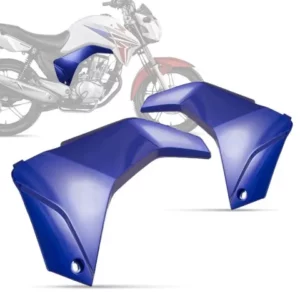 Peça De Moto Tampa Lateral Compatível Com Moto Honda Titan 150 2014 Cromo Forte