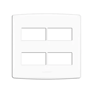Placa Bianco Pró 4X4 4 módulos distanciados com suporte branca Alumbra