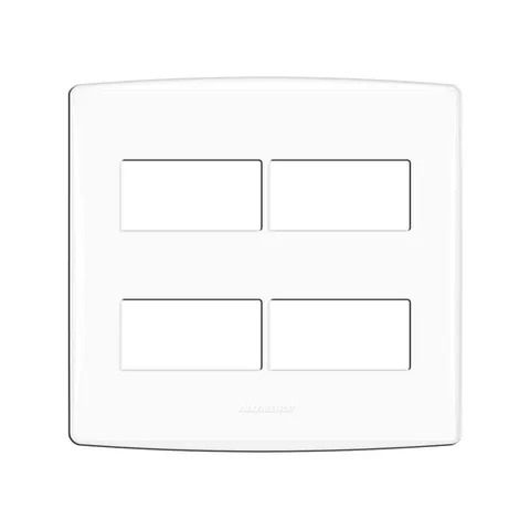 Placa Bianco Pró 4X4 4 módulos distanciados com suporte branca Alumbra
