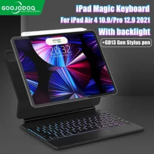 Goojodoq1th Capa De Teclado Rebound Mágica Magnética Com Compatível Para iPad Pro 11Air 54 Fácil Conjunto Flutuante Suporte De Precisão
