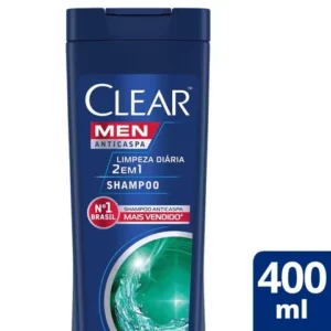 Shampoo Anticaspa Clear Men Limpeza Diária 2 em 1 400 ml