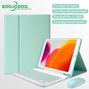 Goojodoq para iPad 97 2017 2018 2019 102 5th 6th 7th Generation Bluetooth Keyboard Mouse Case para iPad Air 1 2 3 Pro 97 105 11 Cover