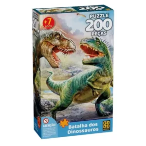 Puzzle 200 peças Batalha dos Dinossauros