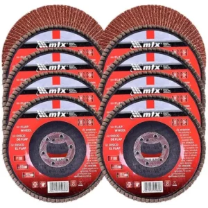 Disco de Lixa Flap 412 POL Grana 100 Kit Com 10 Unidades MTX