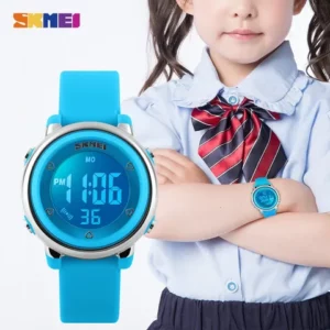 Skmei crianças relógio digital led esporte relógios das crianças relógio de pulso 50m à prova dwaterproof água enfant