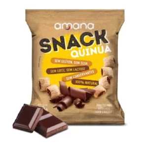 Snack De Quinua Com Chocolate Recheado Sabor Baunilha Amana 40 G
