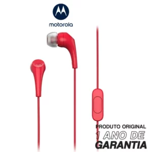 Fone de Ouvido Motorola Earbuds 2S C Microfone Vermelho