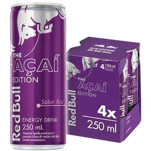 Energético Red Bull Energy Drink Açaí Edition 250 ml 4 latas