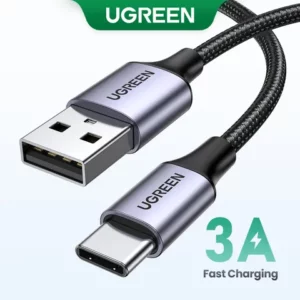 UGREEN 3A Type C Cable Support QC 30 Fast Charging Cabo Tipo C Nylon Braid Data Cable for SamsungHUAWEI
