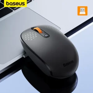 Rato Baseus F01A Silent Mouse Com 24GHz Óptico Ergonômico Para Jogos De PC