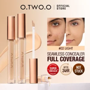OTWOO Lightweight Seamless Full Liquid Concealer Oil Free Waterproof Matte Face Dark Circle Coverage Makeup Hydrating Texture Docile Not Sticky Conceal Dark Circles 5ml
