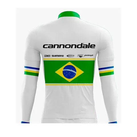 Camisa Ciclismo Manga Longa Pro Tour Cannondale Advance Branco