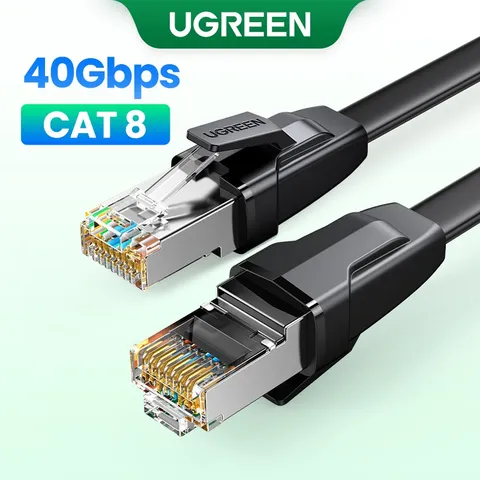 Cabo Ethernet UGREEN Cat8 40Gbps RJ 45 De Rede Lan RJ45 Patch Para PS4 Portátil PS 4 8 Plano Cat
