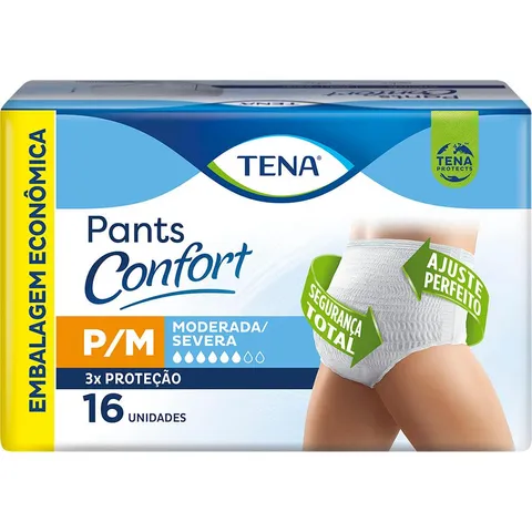 Roupa Íntima Tena Pants Confort PM Com 16 Unidades