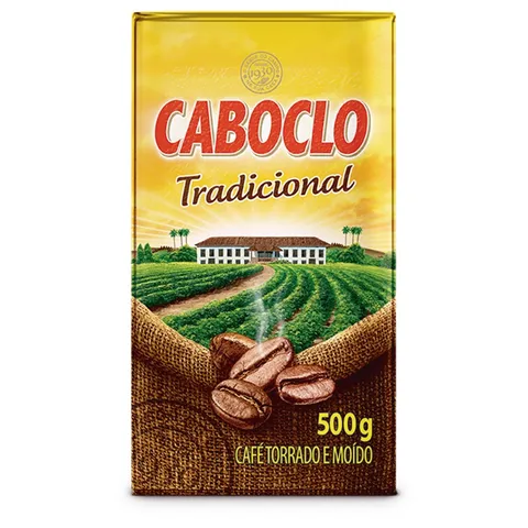 Café Torrado e Moído a Vácuo Tradicional Caboclo Pacote 500g