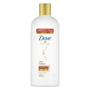 Shampoo Dove Nutritive Solutions Óleo Nutrição com Óleo de Argan 670 ml Grátis 170 ml Tamanho Econômico