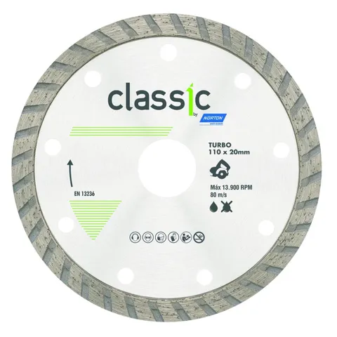Disco diamantado refrigerado 110 mm CLASSIC Norton