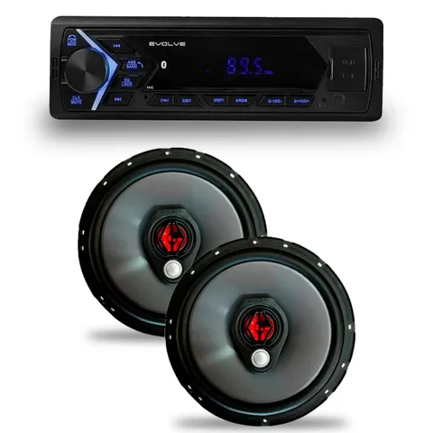 Rádio Automotivo MP3 Bluetooth USB e FM Alto Falante Bomber 6 Pol