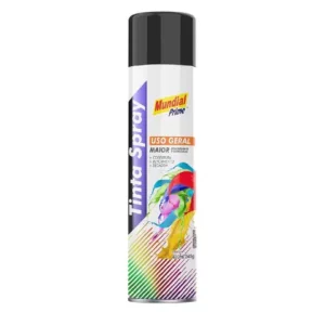 Tinta Spray Semi Brilho preto 400ml AE0100152 Mundial Prime
