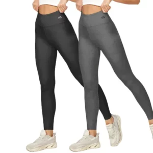 Kit 2 Calças Legging Feminina Dia a dia Moda Fitness Academia Premium