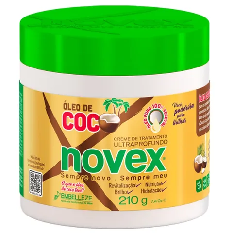 Novex Mini Creme de Tratamento Óleo de Coco 210G