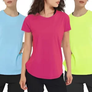 Kit 3 Camisetas Femininas Sobre Legging Tapa Bumbum UV 50